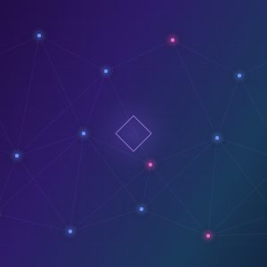 Ilustração digital representando branding e inteligência artificial com rede neural