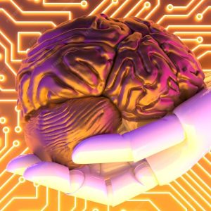 Cerebro conectado representando IA generativa e otimizacao para motores generativos