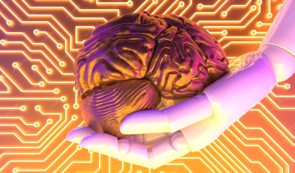 Cerebro conectado representando IA generativa e otimizacao para motores generativos