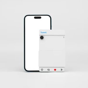 Smartphone exibindo interface de rede social para estratégia de Instagram SEO