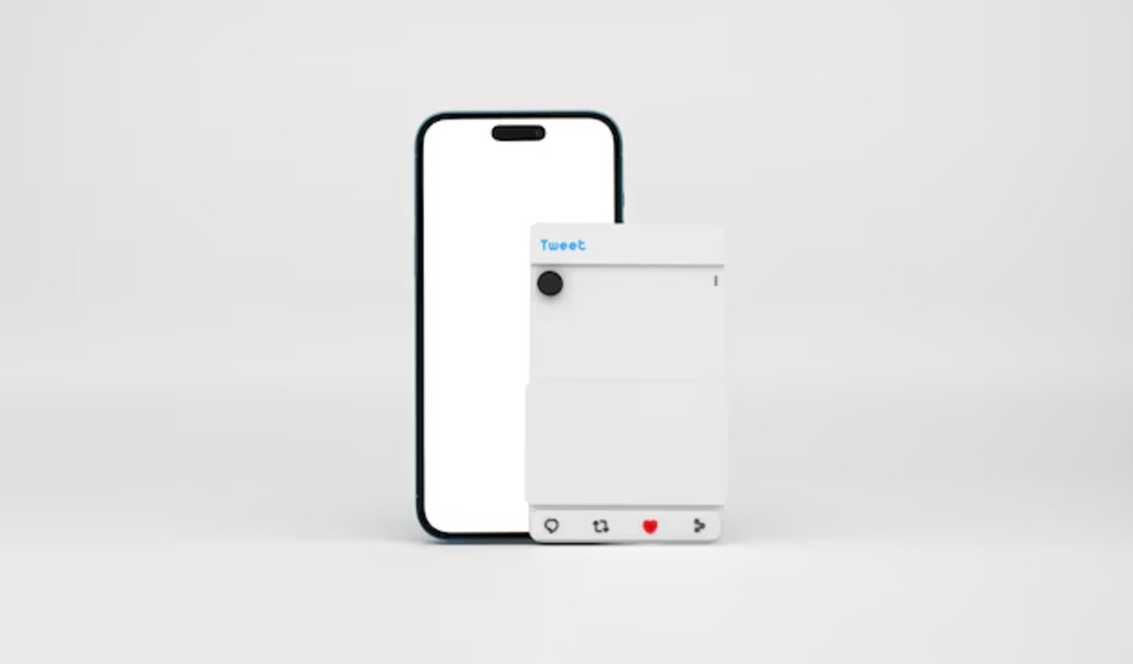 Smartphone exibindo interface de rede social para estratégia de Instagram SEO